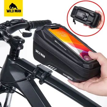 НОВАЯ велосипедная сумка WILD MAN, сумка для держателя велосипедного телефона, водонепроницаемая быстросъемная Велосипедная сумка, 6,9-дюймовая Велосипедная сумка с сенсорным экраном, аксессуары для MTB