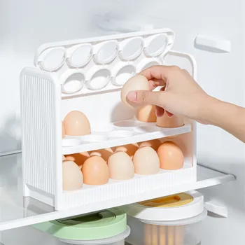 Ящик для хранения яиц, Органайзер для холодильника, Контейнеры для еды, Футляр для хранения свежих яиц, Держатель Лотка, Диспенсер, Кухонные ящики для хранения, Новинка