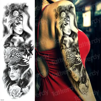 временные наклейки с татуировками, наклейки с изображением луны, черные татуировки зомби, татуировки на рукавах, татуировки для мужчин, женские татуировки и боди-арт для девочек и мальчиков