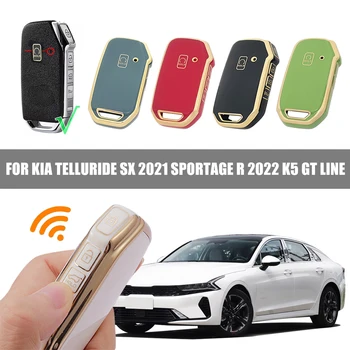 Дистанционный Ключ Smart 5 Кнопок Tpu Чехол Для Ключей Автомобиля Kia Telluride Telluride SX 2021 Sportage R 2022 K5 GT Line 2021 Seltos 2020