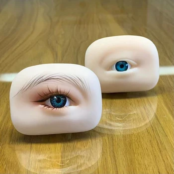 Силиконовый глаз-манекен для тренировки бровей 5D для тату-вышивки бровей, практики макияжа лица