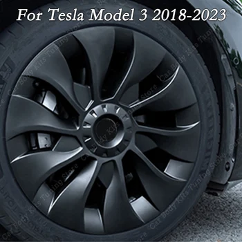 4ШТ Крышка Ступицы Performance Сменная Крышка Колеса 18-Дюймовый Автомобильный Колпак Полное Покрытие Аксессуары 2018-2023 для Tesla Model 3