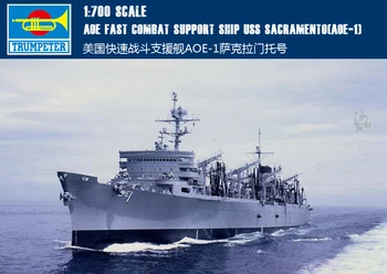 Трубач TR05785 1/700 AOE Быстрый Корабль Боевой поддержки USS Sacramento AOE-1 Пластиковый Модельный Комплект