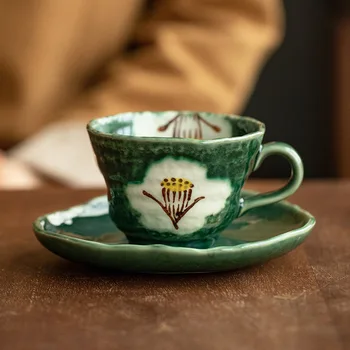 Япония импортировала набор керамических кофейных чашек Сетояки Японские домашние кружки для послеобеденного чая Легкая роскошь Набор чашек в стиле ретро-простоты