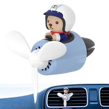 Паровоз Bear Fly, наполненный ароматерапевтическим мультяшным милым креативным парфюмом для автомобиля-пилота Little Black Bear