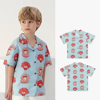 23 Летняя детская рубашка с коротким рукавом для мальчиков и девочек