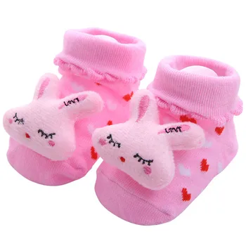 1 Пара носков для мальчика, хлопчатобумажные детские носки, резиновые противоскользящие носки для мальчиков и девочек, весенние носки для малышей с животными, подарок для новорожденных
