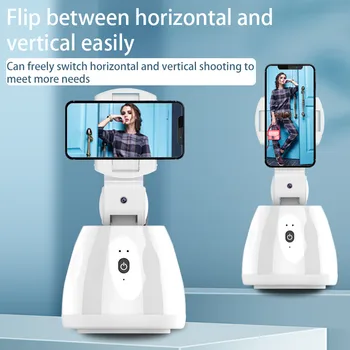 Вращение на 360 ° Автоматическое отслеживание лица, карданный стабилизатор телефона, умный держатель для съемки, селфи-палка, штатив для мобильного телефона с видеоблогом в прямом эфире
