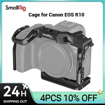 Клетка SmallRig “Black Mamba” для Canon EOS R10 с нижней быстроразъемной пластиной Позволяет устанавливать DJI RS 2/ RS 3 или штатив 4004