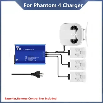 Для зарядного устройства Phantom 4, совместимого с зарядным устройством для беспилотных летательных аппаратов Phantom 4, концентратор 4 в 1, Совершенно новые аксессуары KINTESUN