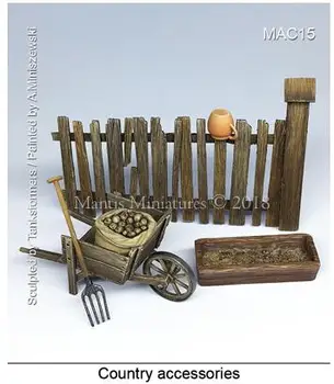 Неокрашенный набор 1/35 Кантри-аксессуаров И фигурки забора, исторический набор из смолы, миниатюрная модель