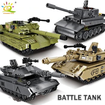 Военный немецкий Tiger Merkava Второй мировой войны, основной боевой танк, Строительные блоки, армейская машина, Оружейные кирпичи, Городская строительная игрушка для детей