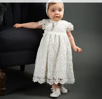 Ma & Baby 0-2Years Princess, платья для новорожденных девочек, пачка с кружевным бантом, День рождения, Крещение, Белое платье для девочки DD43