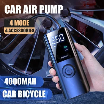 Портативный автомобильный воздушный насос, беспроводной мини-электрический воздушный компрессор, Цифровой светодиодный насос для накачки шин для мотоциклов, велосипедных шаров