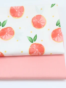 Хлопчатобумажная ткань для розовых фруктов 160x50 см, из которой изготавливается домашний текстиль, Пододеяльник, подушка, ткань для платья