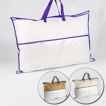 Портативная сумка для хранения одежды с ручкой, Нетканый пакет для защиты от пыли, Одеяло, органайзер для одеял, Сумка-тоут большой емкости