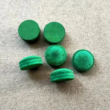 Зеленый кожаный наконечник 9,5 мм 11 мм из многослойной воловьей кожи, зеленый кожаный наконечник, бильярдный кий, домашний кий, универсальный кожаный наконечник