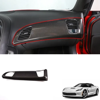 Крышка Панели Приборной панели Автомобиля Из Углеродного Волокна Для Chevrolet Corvette C7 2014-2019