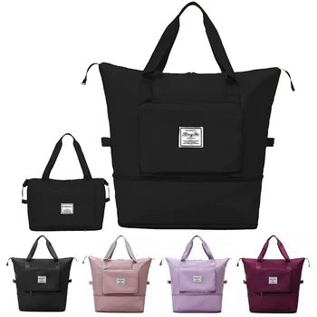 Складные дорожные сумки, водонепроницаемая сумка-тоут, сумка для хранения большой емкости, многофункциональный багаж, спортивная женская спортивная сумка на плечо, сумочка