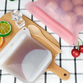 Сумка для хранения продуктов Полупрозрачная сумка для продуктов, не содержащая BPA, Многофункциональная Уникальная сумка для замораживания овощей и фруктов