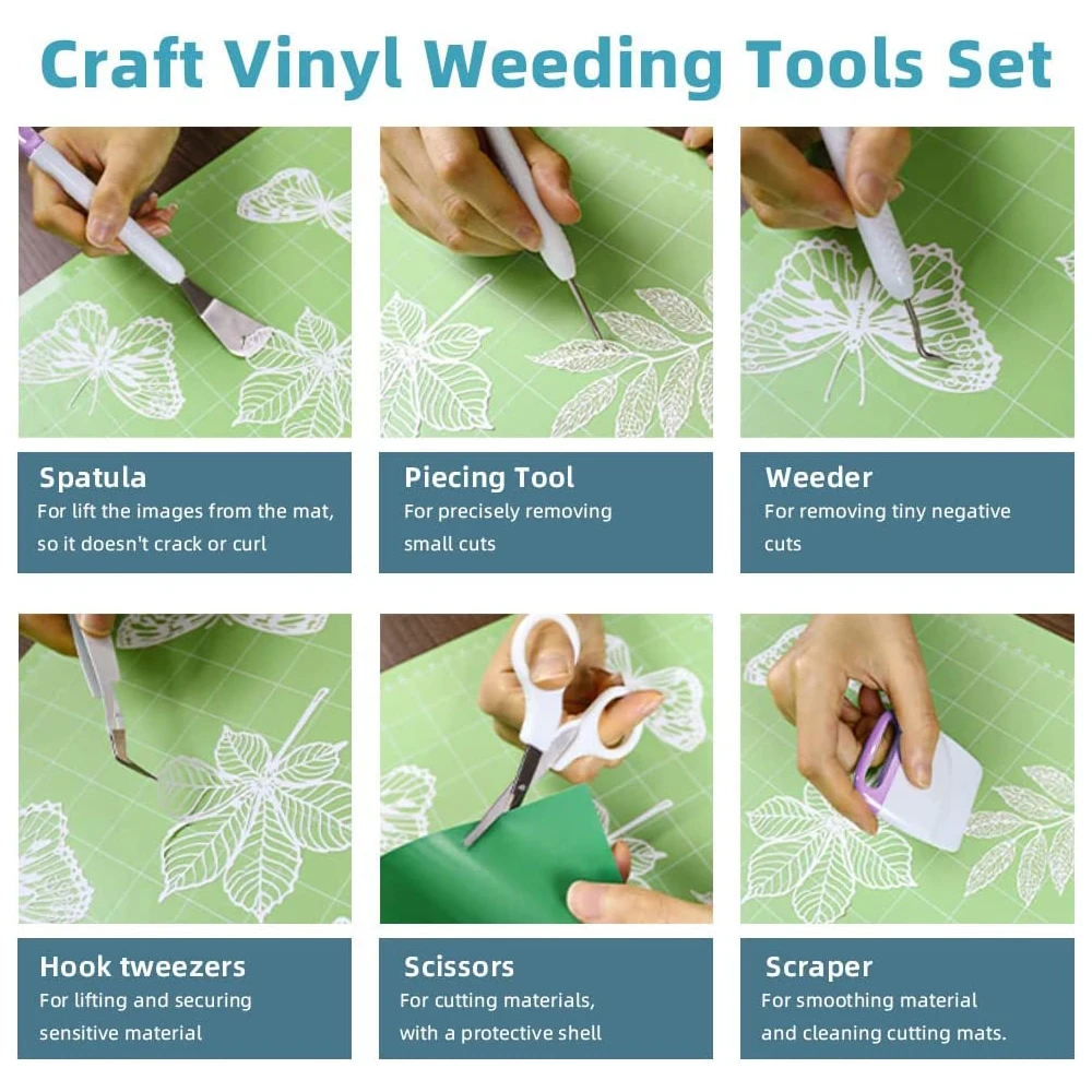Набор Основных Инструментов Для Изготовления Картона Своими руками Craft Vinyl Weeding Set Silhouette Embossed Art Cutting Kits Для Cricut Maker Silhouett