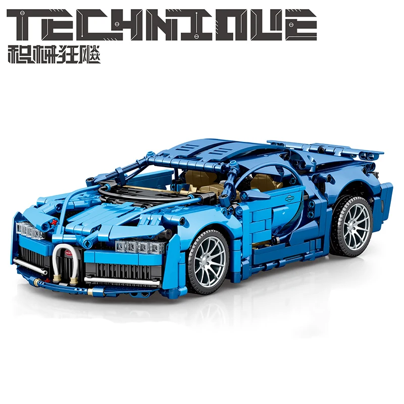 Технические Строительные блоки Bugatti Гиперкар Lamborghini Модель гоночного автомобиля Сборка Автомобиля Кирпичи Игрушки Для мальчиков Детские Подарки