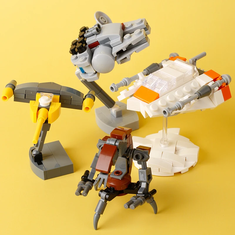 MOC Destroy Robot Building Blocks Kit Фильмы про войну T47, космический корабль, битва, механические кирпичи, игрушки в подарок мальчикам