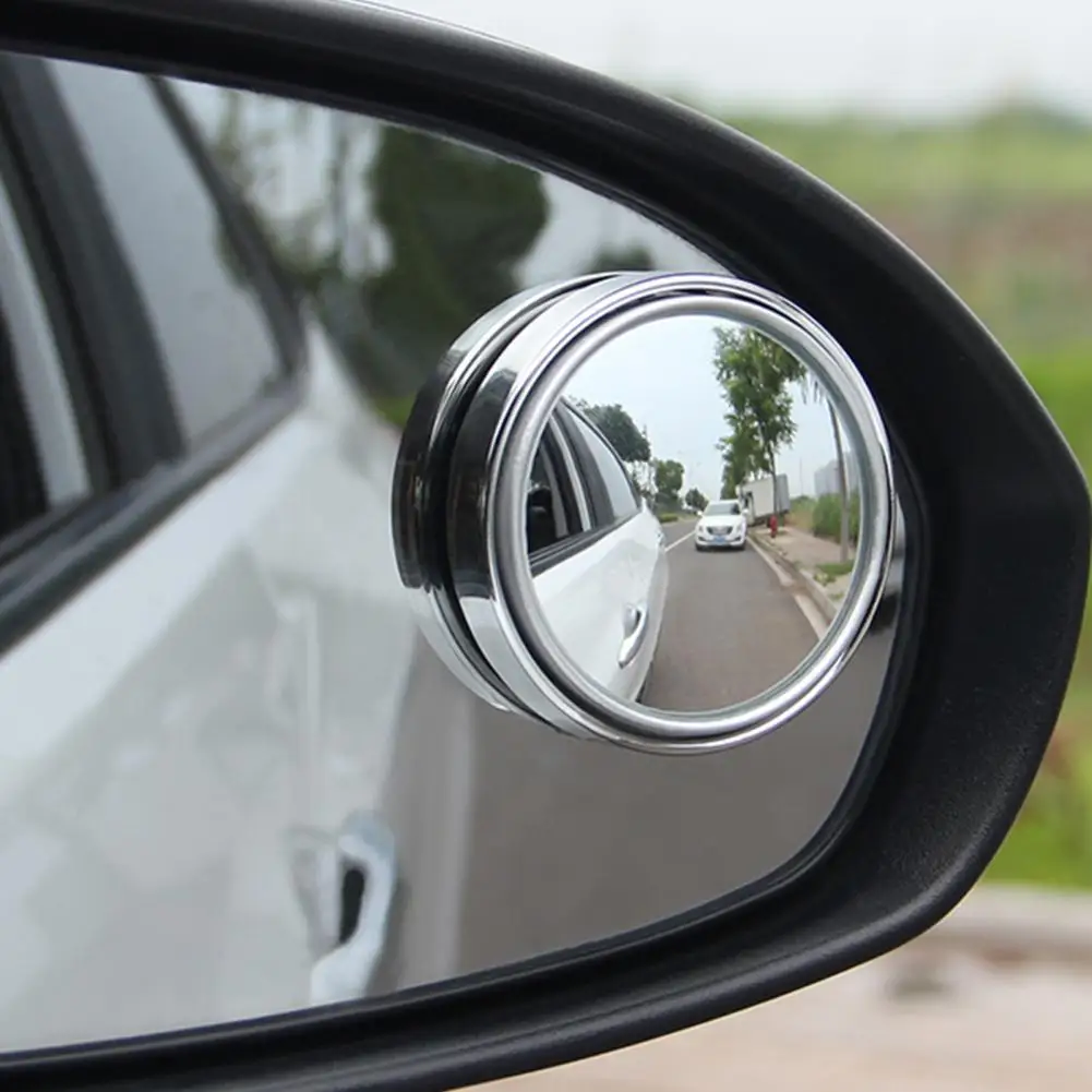 2шт. Зеркало для слепых зон с поворотом на 360 градусов, Широкоугольное водонепроницаемое автомобильное выпуклое зеркало для парковки, выпуклое зеркало для безопасности вождения.