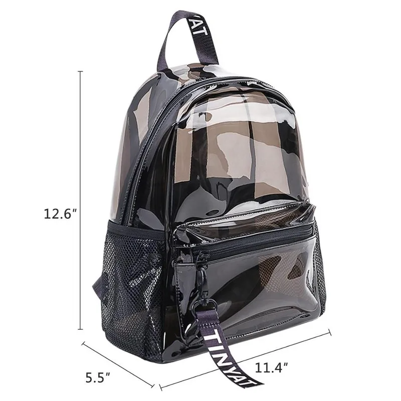 Прозрачный Женский рюкзак из ПВХ, прозрачный Модный однотонный рюкзак, дорожный школьный рюкзак, сумка для девочек-подростков, Mochila Children