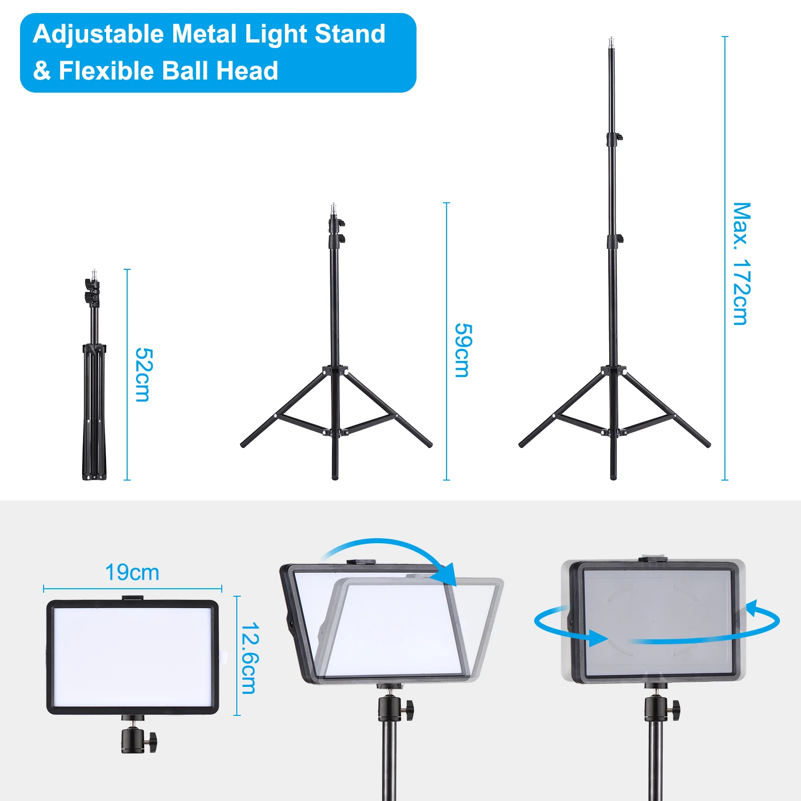 Andoer 2 Комплекта USB LED Video Light Kit с 3200 K-5500 K Заполняющим Светом С Регулируемой Яркостью 67,7 