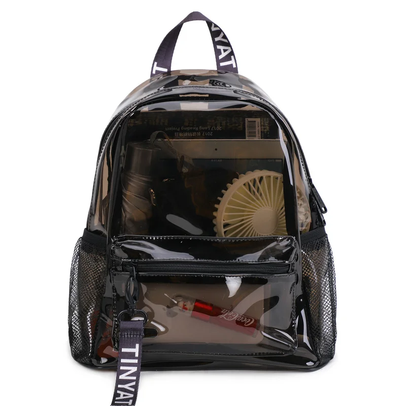Прозрачный Женский рюкзак из ПВХ, прозрачный Модный однотонный рюкзак, дорожный школьный рюкзак, сумка для девочек-подростков, Mochila Children
